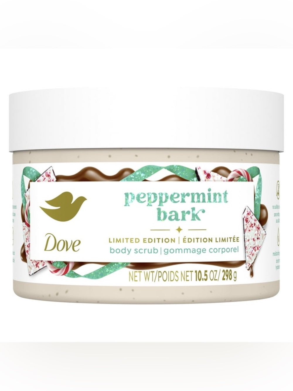 Dove Peppermint Bark Body Scrub Holiday Treats Limited Edition
